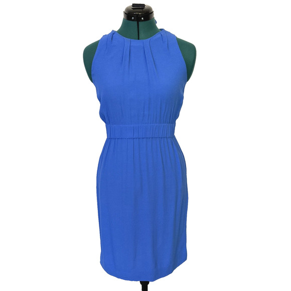 kate spade Dresses & Skirts - Kate Spade Carlie Elastic Waist Crepe Mini Sheath Dress Blue Size 2‎